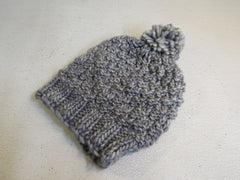 Handcrafted Beanie Hat Great Gray Owl Pom Pom 100% Merino Female Adult -- New