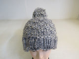 Handcrafted Beanie Hat Great Gray Owl Pom Pom 100% Merino Female Adult -- New