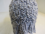 Handcrafted Beanie Hat Great Gray Owl Pom Pom 100% Merino Female Adult -- New