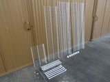 Lot of 6 White Wire Shelving with Brackets