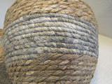 Potey Planter Baskets Lot of 3 Grey Hand Woven Seagrass Fiber -- New