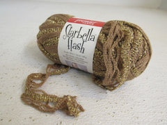 Premier Yarns Starbella Flash Yarn Tan/Gold 1 Skein 33 Yards Acrylic Glitter -- New