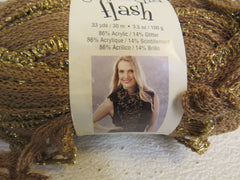 Premier Yarns Starbella Flash Yarn Tan/Gold 1 Skein 33 Yards Acrylic Glitter -- New