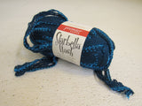 Premier Yarns Starbella Flash Yarn Black/Teal 1 Skein 33 Yards Acrylic Glitter -- New