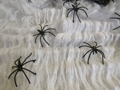 Oeago Halloween Decorations Outdoor 970-sqft Stretch Spider Cobwebs -- New