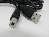 Standard USB A Plug to USB B Plug Cable 5.5 ft Male -- New