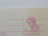 USPS Scott UX48 4c Carmine Rose On Buff Abraham Lincoln G (Good) Postal Card -- Used