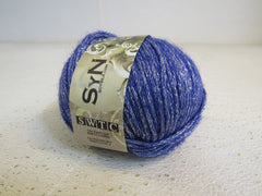 SWTC Syn Yarn Purple/Silver 1 Ball 50-gr/150-m Lurex Wool -- New