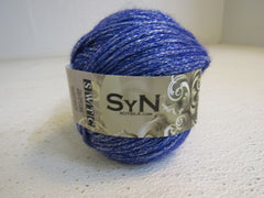 SWTC Syn Yarn Purple/Silver 1 Ball 50-gr/150-m Lurex Wool -- New