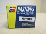 Hastings Fuel Filter Premium Filters GF103 -- New