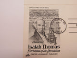 USPS Scott UY32 12c Isaiah Thomas Patriot Postal Reply Card First Day of Issue -- New