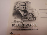 USPS Scott UY34 13c Robert Morris Patriot Postal Reply Card First Day of Issue -- New