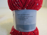 Hook & Needle Annies Kit Club Yarn Red Splatter 2 Balls 150 Yards Each Acrylic -- New