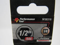 Performance Tool 1/2-in SAE 3/8-in Drive Lifetime Warranty W38316 -- New