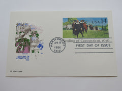 USPS Scott UX109 14c Settling of Connecticut 1636 Postal Card First Day of Issue -- New
