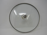 Professional Round Cookware Lid With Center Handle 10-in Glass Metal -- Used