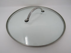 Professional Round Cookware Lid With Center Handle 12-in Metal Glass -- Used