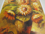 Print 2/50 Vintage Unframed Art 16.5in x 12in A. Nord Sunflowers Contemporary -- Used