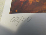 Print 2/50 Vintage Unframed Art 16.5in x 12in A. Nord Sunflowers Contemporary -- Used