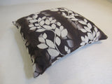 Designer Throw Pillow 15in x 15in x 7in Brown/Ivory -- Used