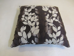 Designer Throw Pillow 15in x 15in x 7in Brown/Ivory -- Used