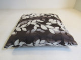 Designer Throw Pillow 15in x 15in x 7in Brown/Ivory -- Used