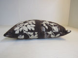 Designer Throw Pillow 15in x 15in x 7in Brown/Ivory -- Used