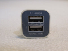 Standard 2 Port 12V Car Adapter to USB A 3.1 amps -- Used