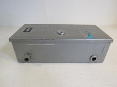 Triangle Metal Enclosed Electrical Box With ASCO Coil E-28226 Metal -- Used