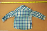 H&M Boys Button-Down Shirt 18-24m Toddler Blue Plaid -- Used