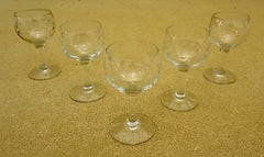 Etched Crystal Miniature Goblets (2 in. D. x 4 in. H.)