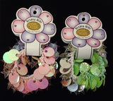 Beads & Buds Stretchy Bracelets Hair Ties Qty 6 Pairs Sequins Multicolor -- New