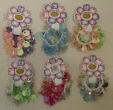 Beads & Buds Stretchy Bracelets Hair Ties Qty 6 Pairs Sequins Multicolor -- New