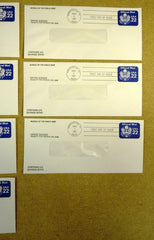 USPS Scott UO75 22c Window Envelope Official Business Lot of 11 Blue -- New
