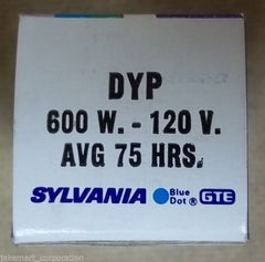 Sylvania DYP Tungsten Halogen Projector Lamp 600W 120V AVG 75 Hrs -- New