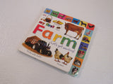 DK Publishing My First Farm Lets Get Working Tabbed Board Book -- Used