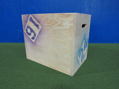 Garage Gym Plyometric Box 24in x 20in x 16in 3 in 1 Natural 3/4in Plywood -- New