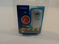 Sprinters Mini 4 Port USB Hub 2.0 Pocket Size Plug and Play UH-374AP -- New