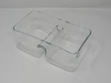 Unbranded/Generic Pickle Tray Dish 8in L x 5in W x 3in H Clear Vintage Glass -- Used