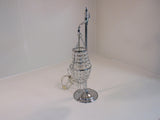 Unbranded/Generic Table Lamp With Beaded Light Shade Silver 146525 -- Used