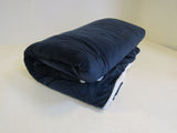 Designer Twin Bedspread 60-in x 96-in Navy/White Fuzzy 208-011923 -- Used
