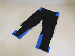 Lululemon Leggings Leggings Black/Blue/Lime Size 6 Female Adult Size 6 Solid -- Used