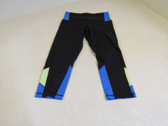 Lululemon Leggings Leggings Black/Blue/Lime Size 6 Female Adult Size 6 Solid -- Used