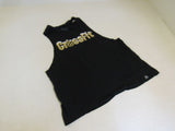 Reebok Athletic Tops Black with Gold Writing Female Adult Size S Solid -- Used