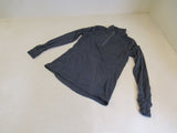 Kirkland Quarter Zip Top Jacket Pullover Dark Gray Female Adult Size S Solid -- Used