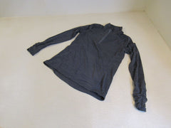 Kirkland Quarter Zip Top Jacket Pullover Dark Gray Female Adult Size S Solid -- Used