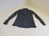 Kirkland Quarter Zip Top Jacket Pullover Dark Gray Female Adult Size S Solid -- Used