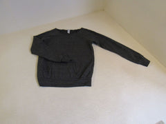 Alternative Earth Sweatshirt Dark Gray Female Adult Size M Solid -- Used