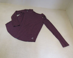 Reebok Shirt Plum Open Shoulder Design Female Adult Size M Solid -- Used