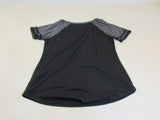 Reebok T Shirt Black/Gray Female Adult Size S Solid -- Used